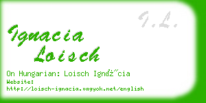 ignacia loisch business card